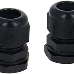 Jutagoss Cable Gland Locknut for 6-12mm Dia Wire Plastic Waterproof Adjustable Cable Glands Joints M20 Black 4 PCS-image-57