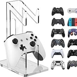 OOPZ Dual game pad Controller Holder Gaming Accessories, Suitable for Almost All Controllers, Controller Stand for Xbox ONE PS4 PS5 STEAM PC (Crystal Clear)-image-17