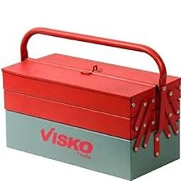 Visko 333 Metal Tool Box | Compartment Portable Heavy Duty For Electrician Plumber Technician Carpenter Domestic | Multicolor | Set of 1|-10