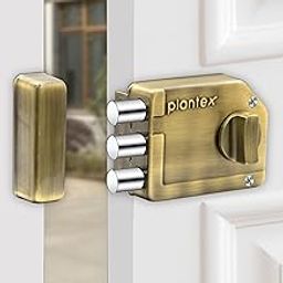 Plantex Tri-Bolt Lock for Main Door/Heavy Duty Door Lock with 4 Keys/Suitable on Single Door for Home/Office/Hotel - Pack of 1 (Brass Antique)-image-68