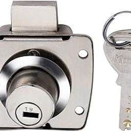 Kunal Cabinet Drawer Lock, 50 mm x 45 mm, Stainless Steel Multi-Purpose Security Lock-18