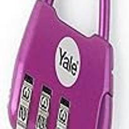 Yale Novelty Lock Fashion Dreams 3 Digit Combination Padlock Lock with Steel Shackle - Y-Novelty-2 - Purple (Pack of 3)-17