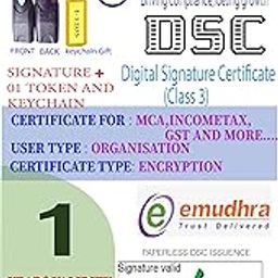 ORGANISATION- 1 YEAR'S VALIDITY- DIGITAL SIGNATURE(DSC), ENCRYPTED SIGN WITH TOKEN HYP2003- by KRAFTWIZ POWERED BY EMUDRA-12