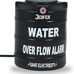 JEDFER Water Tank Overflow Alarm Siren with Loud Human Voice Sound with Wired Sensor Security System Water Bell, Standard Size, Black Colour, Water Tank Overflow Alarm (Pack of 1)-23