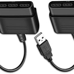 USB Port Game Controller Converter P2 to P3 Adapter Cable Without Driver Gamepad for PS2 PS3/PC System 2-Pack-69