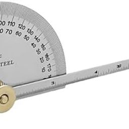 AD international Stainless Steel Protractor 0-180 degrees Machine Tools (Degree Cum Depth Protractor)-17