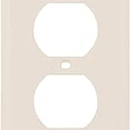 Power Gear Outlet Wall Plate Cover, 1 Gang, Outlet Covers, Light switch cover, 2.75” x 4.5”, Screws Included, Almond, 1 Pack, 11673-3