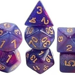 Toy 4x7x Polyhedral Dice Party Game Dice Game for DND Table Game Star Purple Accessories & Dice-image-72