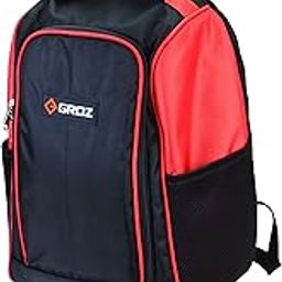 Groz Durable Nylon Travel Back Pack for Mechanics, Plumbers, Electricians, Homeowners, DIYers | 19” × 14” × 17” | Compact, Portable, Premium, Rugged | NTB/4-0