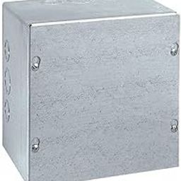 Wiegmann SC060604G SC-Series NEMA 1 Screw Cover Wallmount Pull Box with Knockouts, Galvanized Steel, 6" x 6" x 4"-image-76