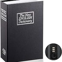 FAMOUS SHOP Stainless Steel Security Safe Dictionary Book Locker Box For Cash, Jewelry, Important Documents Vault For Home Office With Numeric Lock〚18X11.5X5.5 CM, Assorted Color〛-picture-13