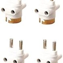 DAILY VRK Carron 2 pin Parallel Adapter, Multi Pendant Adapter with Light Bulb and Plug Socket, 2 pin Holder Brass Connector, Light Bulb and Plug Combo Adapter (Pack of 4)-3