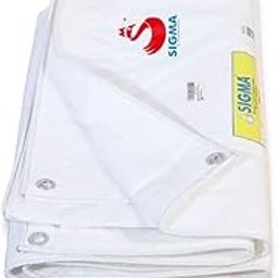SIGMA (LABLE) 9FT X 6FT 170 GSM Waterproof Tarpaulin Heavy Duty Hdpe Tirpal Tadpatri Tripal Tarpal Sheet UV Treated Rain, Home Roof Shed Polyethylene Multipurpose Cover White-picture-21