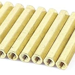 Aexit M3 (PCB board) x 35mm Female to Female Thread Brass Hex Standoff PCB Pillar (32ry824qf68) Spacer 10pcs-image-4