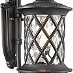 Black Outdoor Wall Lights Outdoor Lighting Fixture Water Glass Waterproof Outdoor Wall Lamps for Home Patio Garage-image-6
