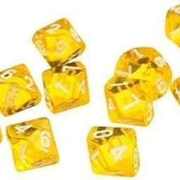 UJEAVETTE 3xD10 Ten Sided Gem Dice for RPG Games 10Pcs Dice Yellow-image-58