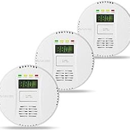3 Packs Carbon Monoxide Detectors - Carbon Monoxide Alarm Battery Powerd, CO Detector Alarm Monitor Battery Operated with Digital Display for Home Apartment Hotel Office(Battery not included)-1