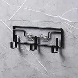 Punch-Free Hooks for Hanging Coats and Hats/Cloth-Towel Hanger/Hooks Behind The Door Hanger/Bathroom Accessories/Strong Adhesive Kitchen Hooks (Three Hook Style, 1)-98