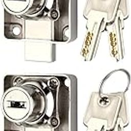 Mont 25-MM Multipurpose Drawer Cabinet Lock with 2 Computer Key Key Pack of 2pc (Silver, Chrome Finish)-image-47