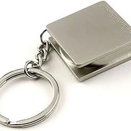 Mini Tape Measure Keychain (Silver, CCS2)-8