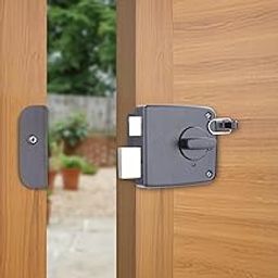Godrej Locks I Rim Lock I Twin Bolt Compact 1Ck Latch Bolt I for Inside Opening Wooden Doors I Left/Right Handed Doors I 3 Keys I 5-Year Warranty I Textured Black Finish-image-72