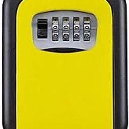 ATORSE™ Outdoor Wall Mounted Safe Key Box With Lock & Waterproof Home Yellow-38