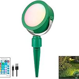 HONGUT Cordless Landscape Light Rechargeable，Color Changing Garden Lighting，Waterproof Spotlight Outdoor with Remote，Used for Garden Bonsai Path Holiday Atmosphere Light Decoration-image-40