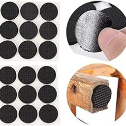 Prostuff.in Furniture Pads Kit || Round Rubber Floor Protector Non Slip Furniture Pads Sofa Bed, Dining Table,Dining Chairs Balance Pad Noise Insulation Pad,2.5 CM, Black, 18 Pcs-picture-14
