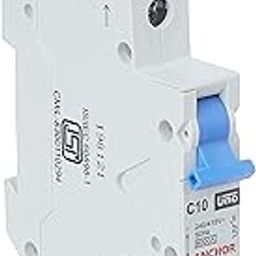 Anchor by Panasonic UNO 10 Amp C Curve Sinlge Pole MCB | 6kA MCB | Single Pole MCB | MCB 10 Amp (99002)-21