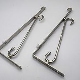 RAB Shelf Brackets Stainless Steel Fix Plate (Code:- L Self BKT SS, 12"-inch)-2
