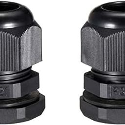 uxcell PG21 Cable Gland Waterproof Plastic Joint Adjustable Locknut Black for 12mm-18mm Dia Cable Wire 2 Pcs-picture-8