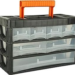 BLACK+DECKER BDST73829-8 Small Portable Cabinet for Multi-Purpose Home/Tool Storage with Carry Handle (7 Drawers,Plastic)-15