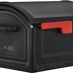 Architectural Mailboxes BILT CRE8 Plastic Post Mount Mailbox, Compatibility Code F, 950050B-10, Black, Extra Large Capacity-image-0