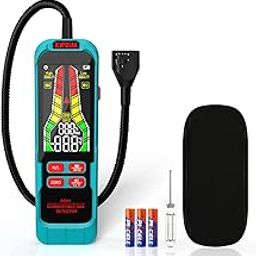 Kiprim High Sensitivity Gas Leak Detector HVAC Tools Natural Gas Detector with 9.4-Inch Probe, Portable Gas Tester with Audible & Visual Alarm to Locate Combustible Sources Propane for Home and RV-11