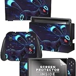 ELTON 3M Skins Decal for Nintendo Switch, Anti-Scratch Durable Cover Sticker Matte Protector Vinyl Wrap Full Set Faceplate Joy-Con Console Dock design 19 [video game]-16