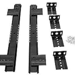 Keyboard Tray Channel | Drawer Slides for Keyboard | Includes All Installation Hardware | 350MM / 14 inch Channel (Heavy / 35MM)-0