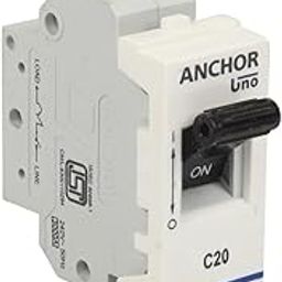 Anchor by Panasonic 65983 UNO Mini Penta Modular 20 Ampere Single Pole C Curve MCB-5