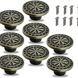 JKC Antique Brass Finish Payal Design Cabinet Handle, Multipurpose Door Handles for Wardrobe, Eye Catching Drawer Knobs, Knobs for Cabinets (Pack of 8)-image-24