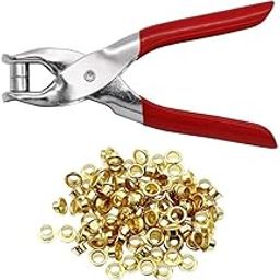 Digital Craft Grommet Eyelet Plier Set Eyelet Hole Punch Pliers Kit with100 Metal Eyelets Grommet Tool Kit for Leather Clothes Belt-11