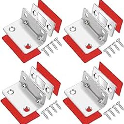 JUREVIA Magnetic Door Catch,Ultra Thin Cabinet Magnetic Catch with Strong Adhesive Sticker & Screws, Slim Drawer Magnets Locks Furniture Safety Latches (4)-image-26