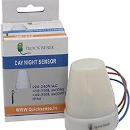 Quick Sense (QS-302): 220 V Auto Day/Night On & Off Photocell, LDR Sensor Switch for Lighting Water Proof (Photocell - Sensor 10A (Set of 1)-1