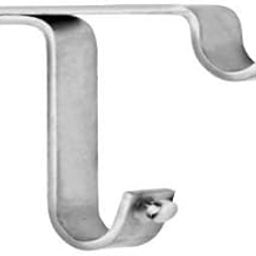 Double Curtain Rod Wall Mounting Bracket, Metal Support, Silver (Pack of 4 PCS.)-17