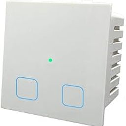 Smarteefi Touch 2 Port WiFi Smart Switch, Execute Schedule Even if no Internet, Compatible with Alexa/Google Home (White)-3