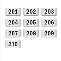 Second Floor Ten Door Numbers Silver 2mm thickness 4 x 2 inches Acrylic Board Pack of 10-image-26