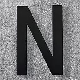 Modern 8-Inch Black Stainless Steel Floating House Letters - Sleek & Visible Address Number for Home/Office- Weatherproof & Easy Install/Letter N-image-70