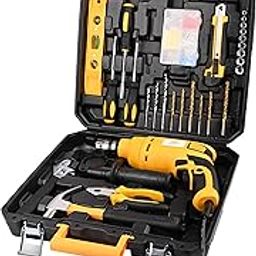 Asian Paints Corded Electric Professional Impact Drill Tool kit, 550 Watts, 2900 RPM, Chuck 10mm Machine Variable Speed, Forward/Reverse Rotation, Double Insulation, Improved Carbon Brush (100 Pcs)-21