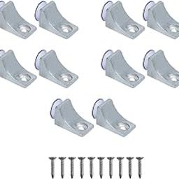 VOLO L Shape Right Angle Glass Panel Shelf Clamp Holder Bracket Support Clip (Material :Zinc Alloy) (Silver)(Pack of 10Pcs)-image-53