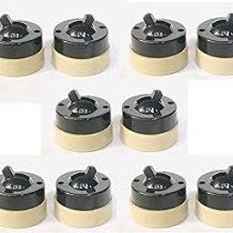 The Transparent - Vintage Round Bakelite Power Switch ISI Mark & BIS Certified- 1 Way 16ampere, 250volts with Porcelain Base (Standard Size, Black) Set of 10-12