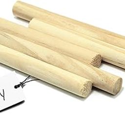 Artify | Natural Wooden (4inch, 10pcs) Plain Dowel rods (a) | Wooden Wall Hanger for Scroll Invitation Card, Art and Craft & More - Pack of 10-picture-17