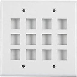 Hellermann Tyton FPDG12-W Dual Gang 12 Port Flush Mount Faceplate, ABS 94V-0, White-image-12